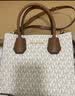 MICHAEL KORS迈克高仕 MK Mercer 中号经典款托特包斜挎包手提包 香草白/橡果棕 150 中号 实拍图