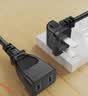 CABLE CREATION  DZ136两插2口电源延长线弯头新国标10A两芯插座拖线板插线板适用电视电动车监控公对母加长线3米 实拍图