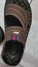蜻蜓牌夏季真皮男士凉鞋真牛皮沙滩鞋皮凉鞋男软底防滑中年人爸爸鞋大码 棕色 40 实拍图
