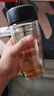 希乐玻璃杯双层玻璃水杯高颜值男士商务办公茶水分离杯便携泡茶杯子 实拍图