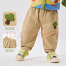 嘟嘟家儿童纯棉裤子春装宝宝工装裤男童长裤女童宽松休闲裤童装 卡其 90 实拍图