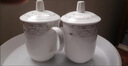 页川百世（YeChuan Best）陶瓷杯带盖景德镇大号茶杯水杯办公室会议杯酒店宾馆水杯 紫微星 400ml 10个 实拍图