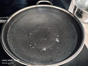 赫巴兹（HZIB）德国不粘锅316不锈钢炒锅炒菜锅具少油烟平底炒锅电磁炉燃气通用 双面屏+组合盖内径32外径 34cm 实拍图