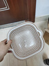 双层洗菜盆沥水篮水果盘吐骨碟客厅家用厨房洗水果篮子 圆角中号灰白【沥水网+盆】 实拍图