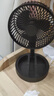 伸缩折叠小风扇家用静音充电型办公台式USB桌面宿舍大风力无线夏台面落地两用折叠电风扇 【直插无调档开关】新款象牙白 实拍图
