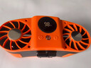 舒查挂腰电风扇随身大容量工地户外工作焊工超长续航制冷超大风力便携带夹腰间腰带腰挂式充电小型空调 制冷冰敷款 橙色【20000毫安】金属挂扣更牢固 实拍图