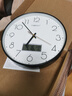 康巴丝（Compas）挂钟客厅钟表 万年历简约石英钟表挂墙时钟 C3242Y  钢琴黑 28cm 实拍图