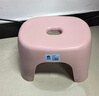 新款加厚奶油风家用小凳子塑料凳可叠放耐用儿童凳 樱花粉1个 实拍图