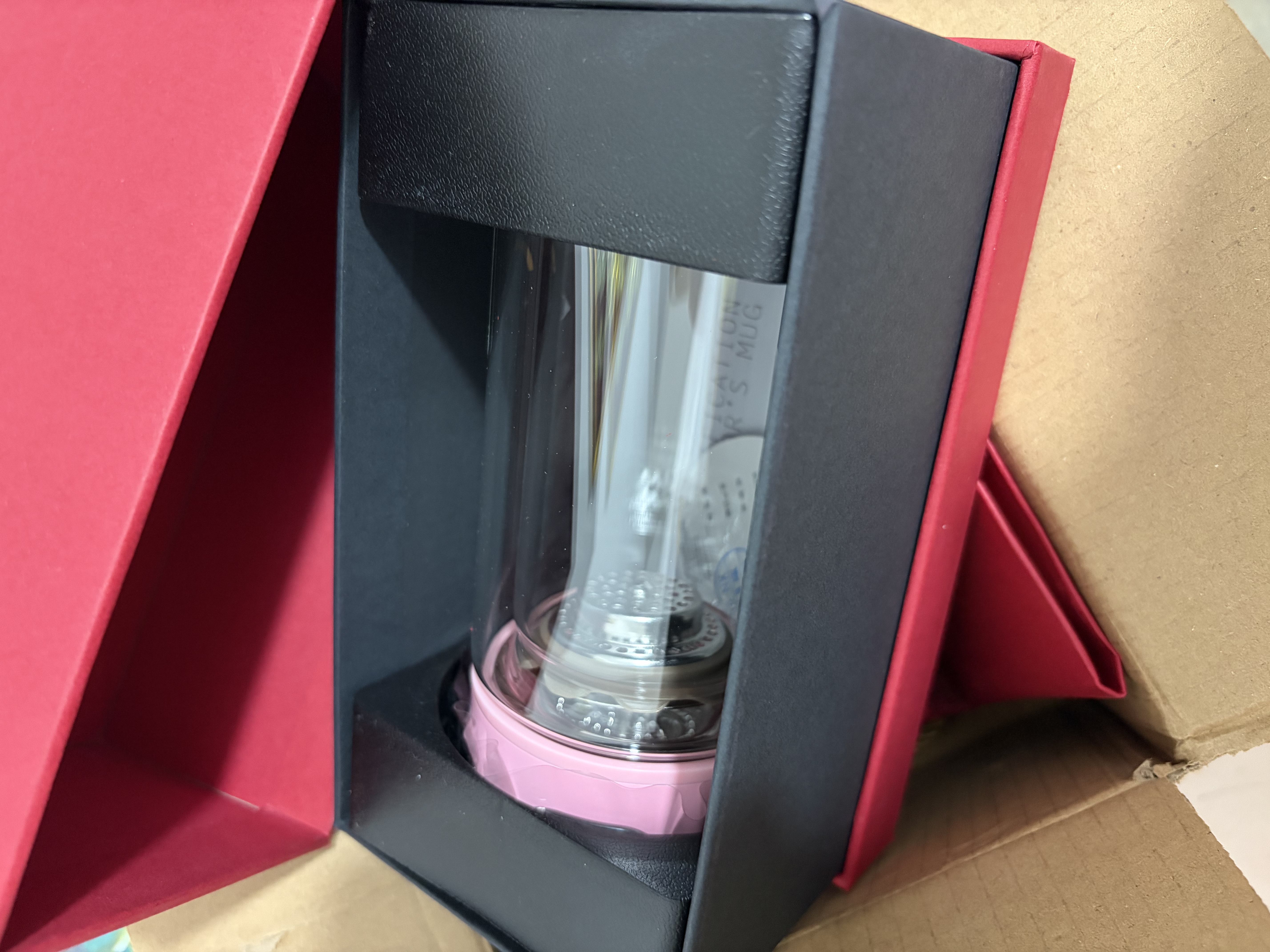 希诺抗菌玻璃杯双层透明水杯女士高颜值泡茶杯子教师节礼物XN-1952 实拍图