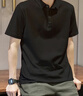 GLM短袖t恤男透气夏季翻领polo衫速干T恤冰丝感休闲运动上衣黑色2XL 实拍图