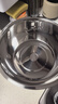 美厨（MAXCOOK）316L不锈钢盆筛2件套 30cm加厚洗菜盆沥水盆米筛味斗套装MCWA5486 实拍图