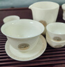 瓷牌茗茶具（cipaiming teaset）羊脂玉功夫茶具套装家用泡茶壶高端送礼德化白瓷喝茶盖碗茶杯整套 羊脂玉瓷《金福》盖碗套 10件 实拍图