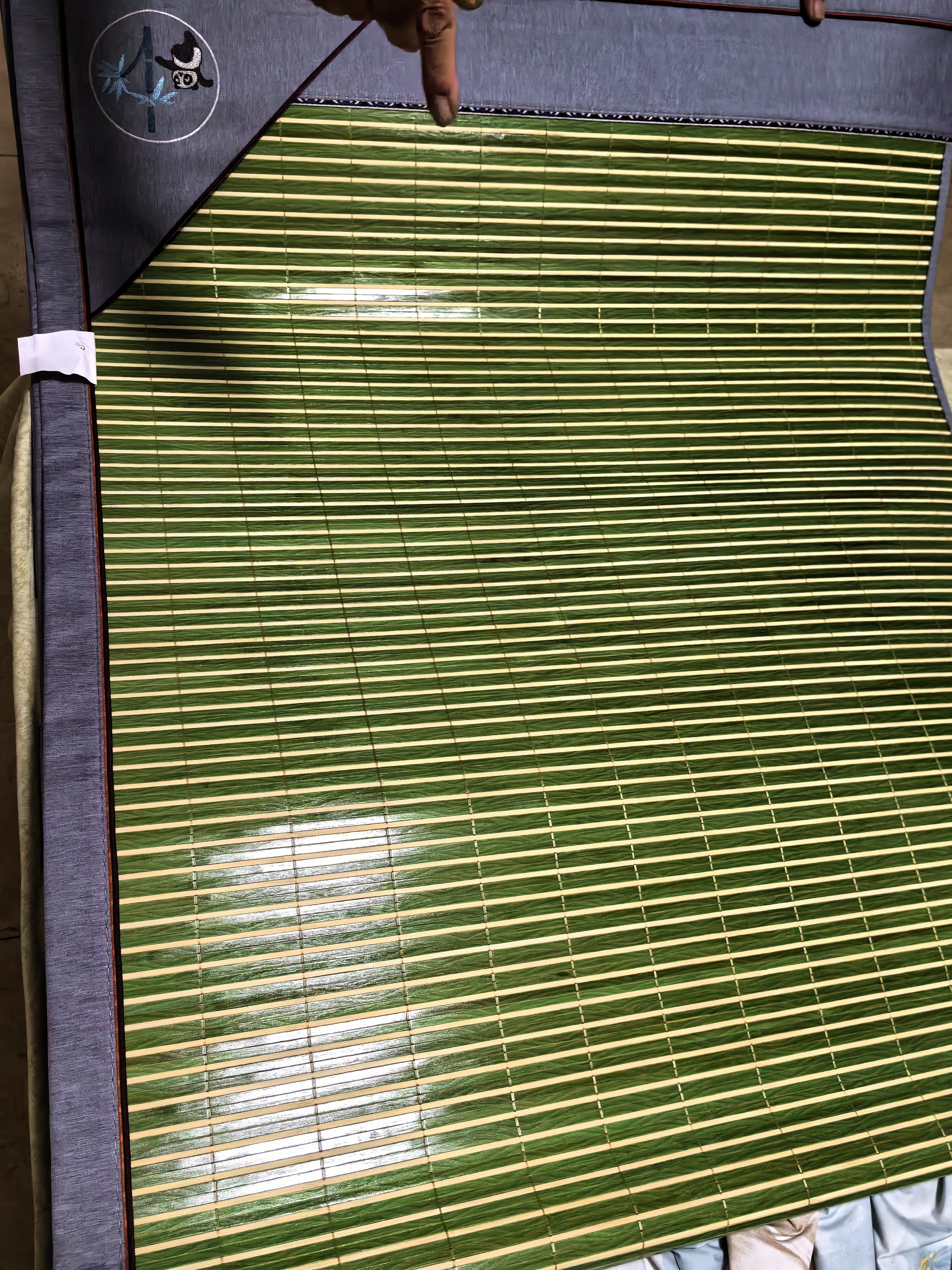 天然凉席竹席冰丝席夏季新款双面可折叠家用草席冬夏两用空调席子 生态木纹席【配原装竹枕套】 适用180cmx200cm床【生态青竹】 实拍图
