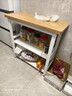 立太厨房置物架落地多功能切菜桌子工作台多层微波炉锅具收纳架窄边柜 【升级加宽】三层长80宽30高80 【加厚30mm台面】台面可剁骨 实拍图