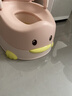 世纪宝贝（babyhood）儿童马桶坐便器 男女宝宝卡通小马桶 稳固大靠背114淘气鸭 藕粉 实拍图