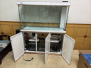 森森（SUNSUN）鱼缸水族箱含鱼缸过滤器灯大型金鱼缸 珍珠白 时尚款1.2米长34.6cm宽底滤 带棉+滤材 实拍图