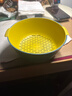 双层塑料洗菜盆沥水篮子厨房神器多功能客厅家用水果盘洗水果菜篮 青黄色 1个 实拍图
