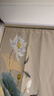 蘑菇说卧室门帘隔断帘风水布帘卫生间厨房遮挡隐私半截夏季帘子免打孔 莲花11 85cm*150cm 免打孔 半开配杆 实拍图