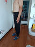 啄木鸟【2条】休闲裤男夏季薄款冰丝潮流修身直筒运动大码百搭九分长裤 8022灰色+8021黑色【两件装】 XL （建议125-140斤） 实拍图