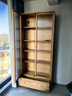 源氏木语实木组合书柜北欧现代收纳架橡木背景墙书橱书房落地柜子 A款0.9m 实拍图