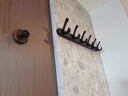 居臣仕胡桃木挂钩试衣间免打孔入户门后挂衣架墙上壁挂玄关衣服帽挂衣钩 【北美黑胡桃木】6黑钩实木加厚 实拍图