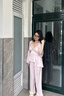 PAUL VALLONI赵露思同款真丝睡衣女夏季性感蕾丝吊带带胸垫三件套送闺蜜礼盒装 赵露思粉紫色同款 【礼盒装】 M 【建议80-100斤】 实拍图