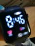 其他品牌高颜值LED手表时尚方形学生科技感超强夜光数字个性运动 雅典黑 实拍图