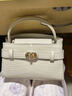 CHARLES&KEITH鳄鱼纹凯莉包手提斜挎婚包包女包生日礼物CK2-50270880-1 Ivory象牙色 S 实拍图