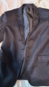 罗蒙（ROMON）西服男士春秋季毛呢西装男商务休闲上衣服外套男装 黑色 3XL 实拍图