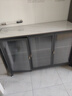四方食事厨房置物架落地岩板橱柜多层收纳餐边柜多功能家用微波炉储物柜子 【特厚岩板】3层120长45宽|灰层高可调 实拍图