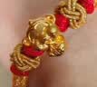 中国黄金（CHINA GOLD）十二生肖黄金手链女护身符红绳七夕情人节礼物送女友老婆生日实用 【申猴】十二生肖黄金手链 实拍图