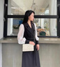 caibukaier牛皮单肩包包女包新款轻奢斜挎包链条包实用生日礼物送女友老婆 【米白】高级感送女朋友高档 实拍图