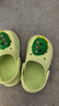 牧童儿童拖鞋夏男宝宝洞洞鞋软底女童卡通洗澡婴幼儿家居鞋奶龙绿150 实拍图