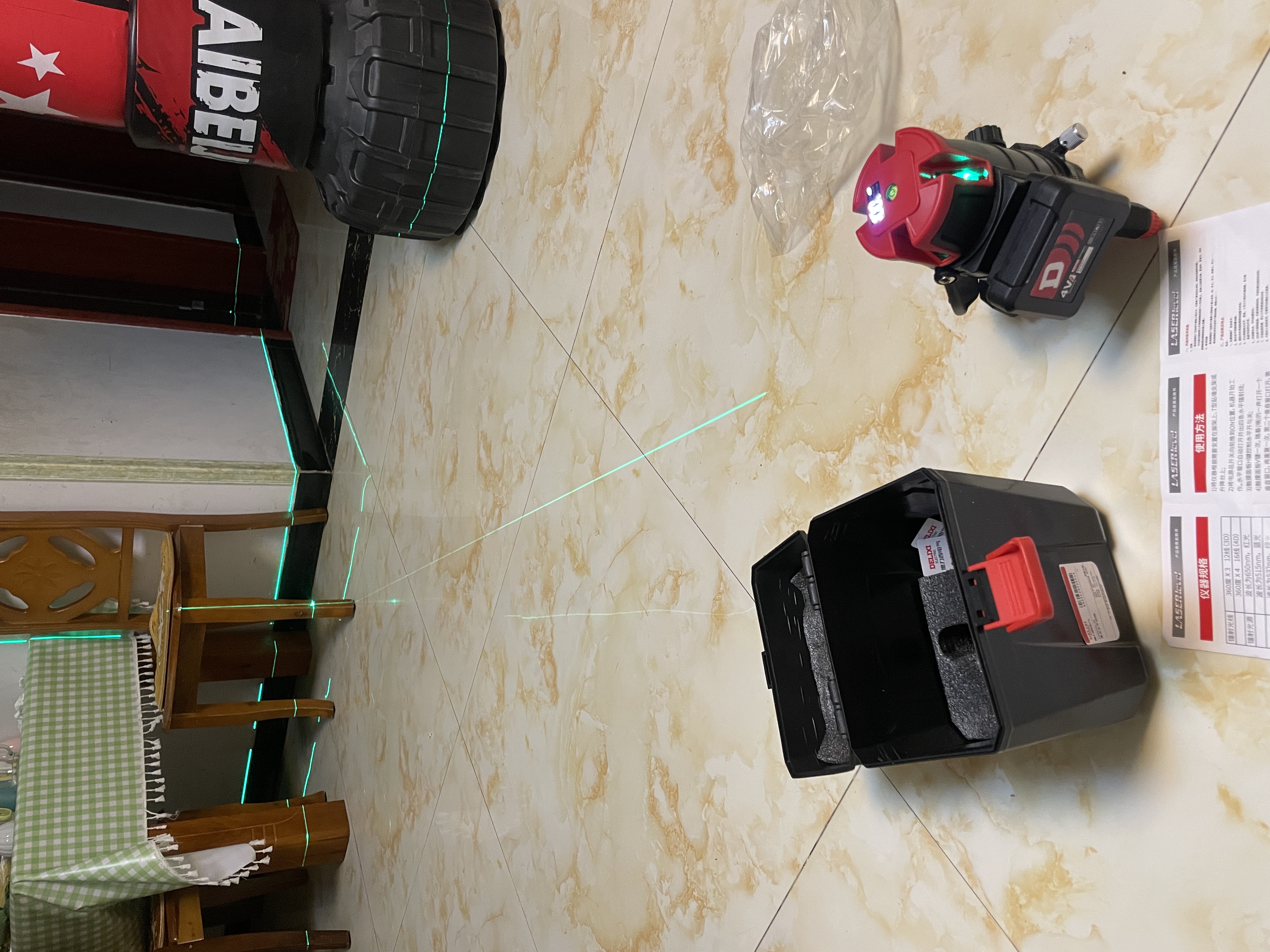 德力西电气5线红外线水平仪高精度强光自动调平激光平水仪室外白天一线品牌 实拍图