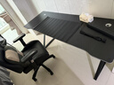 甄严选电脑桌台式电竞桌椅套装组合桌子办公家用桌学习桌书房书桌写字桌 【黑架+黑碳纤纹面】单桌160*60 实拍图