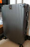 狄斯顿保罗  铝框行李箱男女新款拉杆箱万向轮拉杆箱大容量旅行箱登机密码箱 深灰色-加厚合金框【箱体可坐人】 26英寸 实拍图