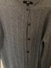 优衣库女装纽花圆领针织开衫/毛衣外套空调衫通勤488123 481477/03灰色 L 实拍图