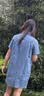 Levi's李维斯26年春夏新款女士美式复古休闲牛仔短袖衬衫连衣裙 蓝色 XS 实拍图