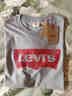 Levi's李维斯情侣美式宽松印花时尚简约舒适潮流纯棉圆领短袖T恤 灰色 002A0-0003 S 实拍图