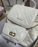 CHARLES&KEITH菱格大容量柔软多用背包书包双肩包包女包生日礼物CK2-60151400 Cream奶白色 S 实拍图