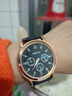 正品男士手表高档休闲石英表简约气质男表皮带高颜值罗马时尚腕表 黑色运动款 实拍图