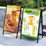振榉户外广告牌展示牌kt板落地式立式展架招聘奶茶门店宣传立牌海报架 组装款单面手提60*90单架子 实拍图