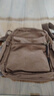新潮代单肩包男帆布大容量休闲潮流运动斜挎包男士多功能户外通勤包 咖啡色【多隔层大容量+可放10英寸平板】 实拍图
