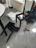 初屋 餐桌 岩板餐桌椅组合现代简约伸缩折叠圆桌家用小户型实木饭桌子 黑白色-雪山白岩板-实木椅子 1.35m  一桌六椅 实拍图
