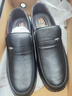 蜻蜓牌【100%全牛皮】男士皮鞋商务休闲真皮防滑软底软面中老年爸爸鞋真皮透气套脚舒适耐磨真皮百搭鞋子 黑色 38 实拍图