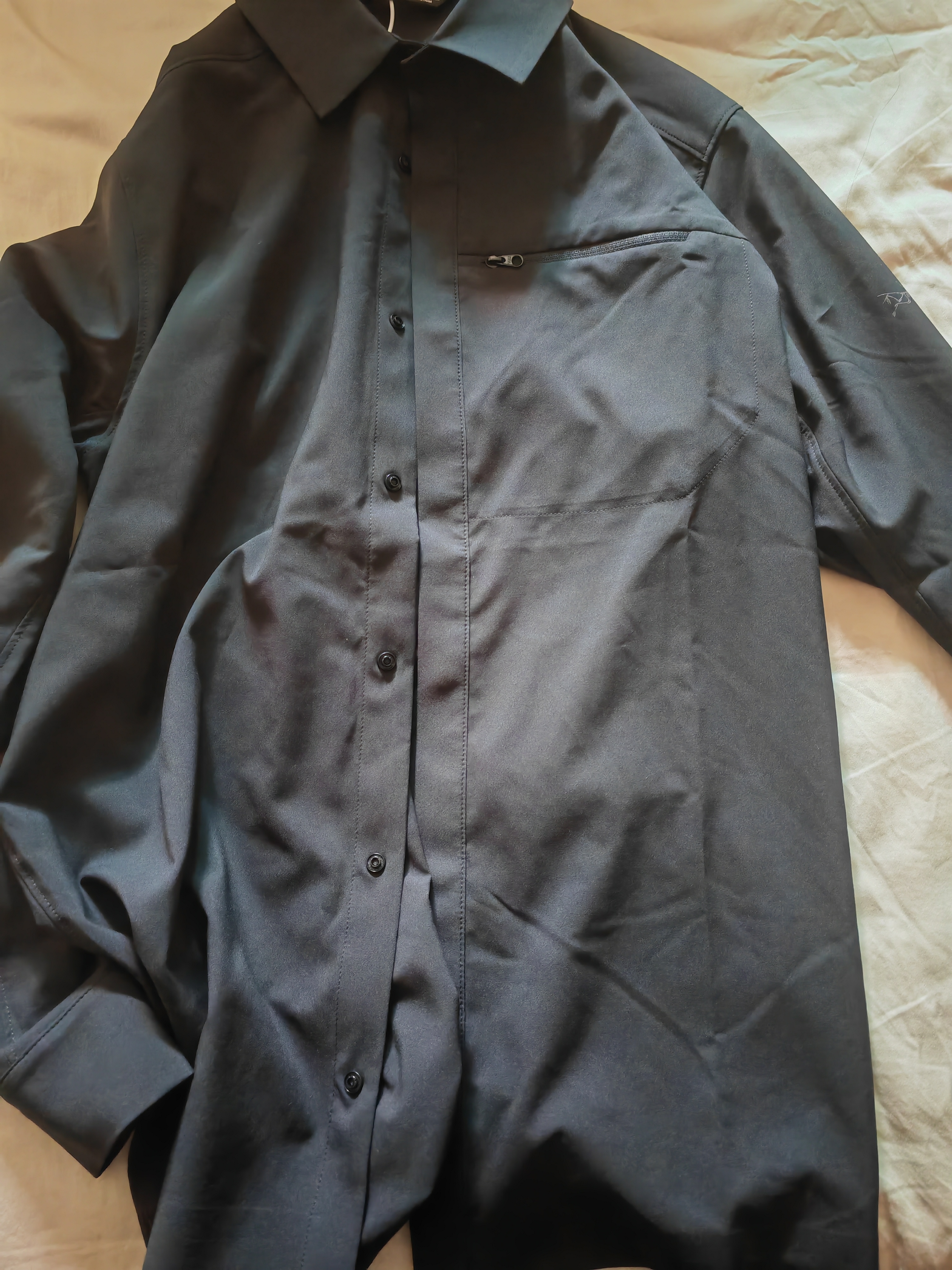 ARC'TERYX始祖鸟 SKYLINE LS SHIRT 男子 长袖衬衣 BLACK/黑色 S 实拍图