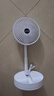 伸缩折叠小风扇家用静音充电型办公台式USB桌面宿舍大风力无线夏台面落地两用折叠电风扇 象牙白【充电款】3档调节-超静音设计 实拍图