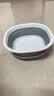 诺兰森迪 旅行折叠盆洗脸盆家用宿舍便携式军训必备用品水盆灰白色-中号 实拍图