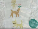 全棉时代婴儿隔汗巾纱布吸汗儿童宝宝开学幼儿园纯棉垫背小熊小鹿小猫3条 实拍图