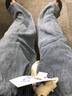 至唯cleanfit秋季bootcut黑色弯刀微喇牛仔裤男vibe美式修身直筒裤子 黑色 M 【推荐90-110斤】 实拍图